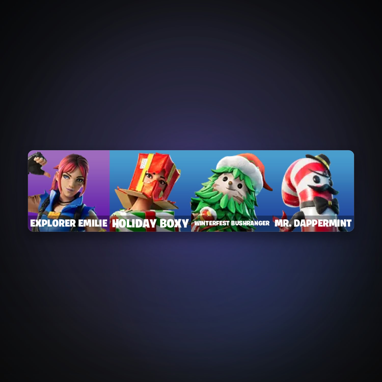 Fortnite account with Explorer Emilie & Holiday Boxy — 4 skins — lvl 125 — HabibiAccounts