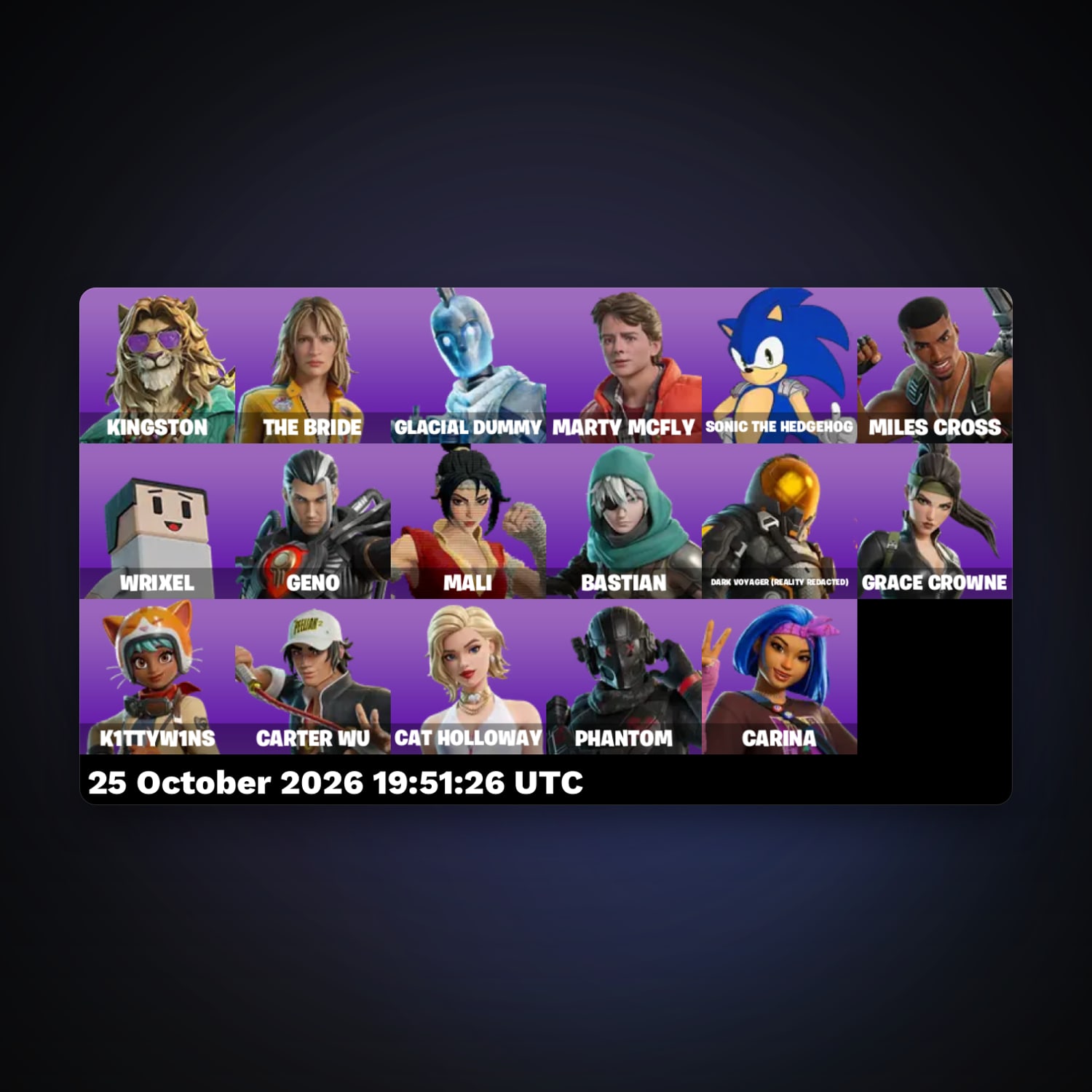 Fortnite account with Sonic the Hedgehog & Kingston — 17 skins — 300 V-Bucks — lvl 1049 — HabibiAccounts