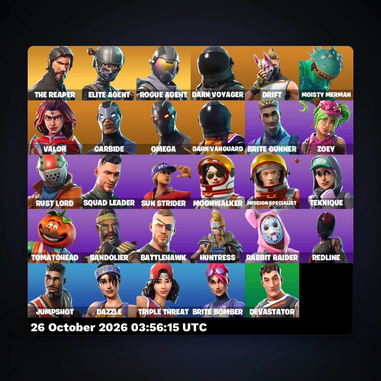 Fortnite account with Omega & Carbide — 29 skins — 1.4K V-Bucks — lvl 311 — HabibiAccounts