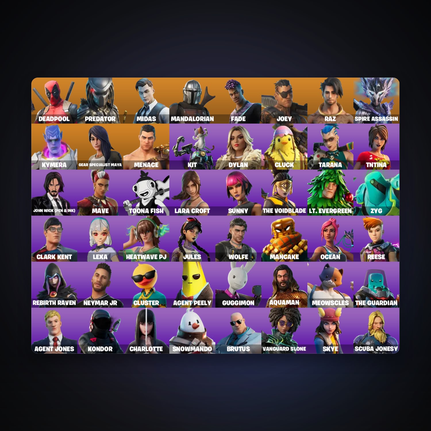 Fortnite account with Midas & Deadpool — 51 skins — 700 V-Bucks — lvl 899 — HabibiAccounts