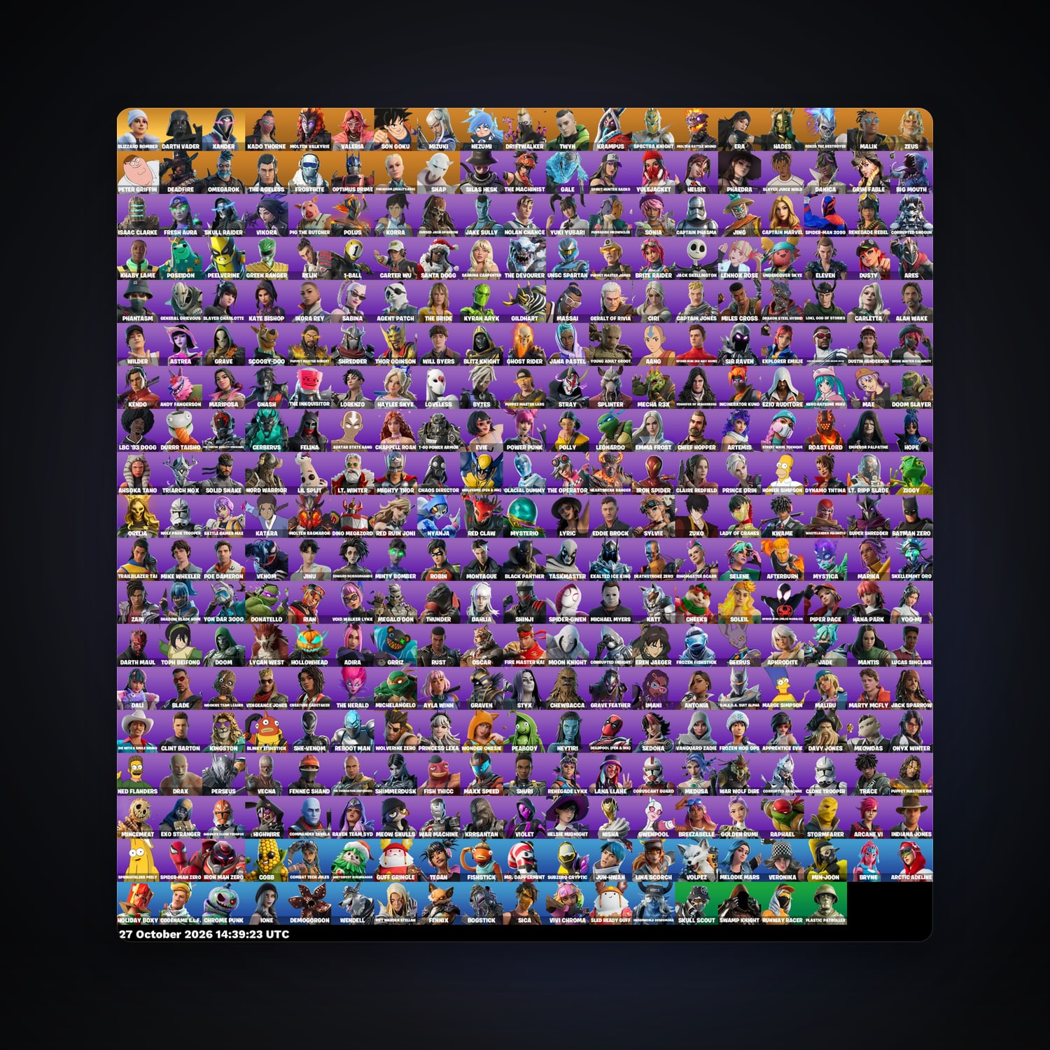 Fortnite account with Kado Thorne & Valeria — 359 skins — 1.2K V-Bucks — lvl 2307 — HabibiAccounts