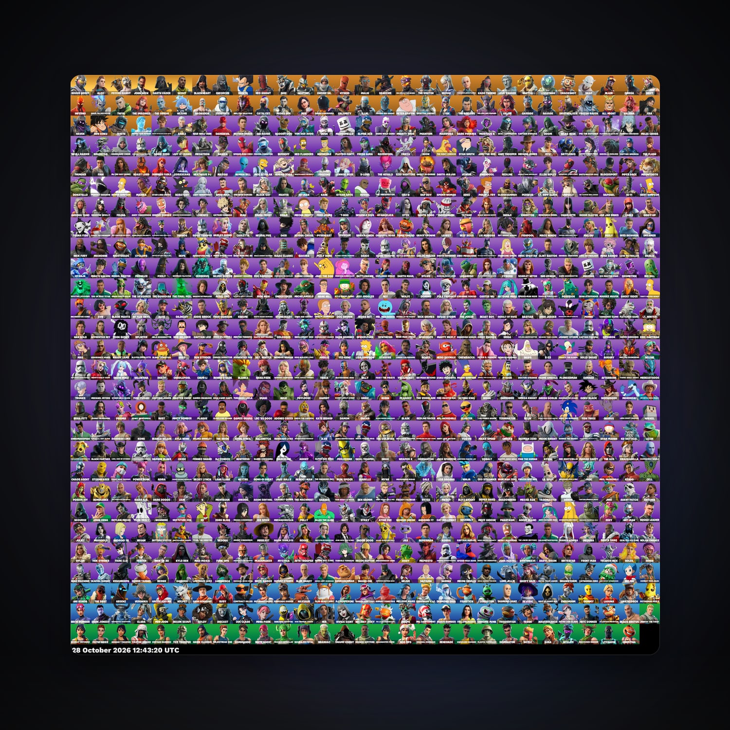 Fortnite account with The Visitor & Blackheart — 811 skins — 300 V-Bucks — lvl 2484 — HabibiAccounts