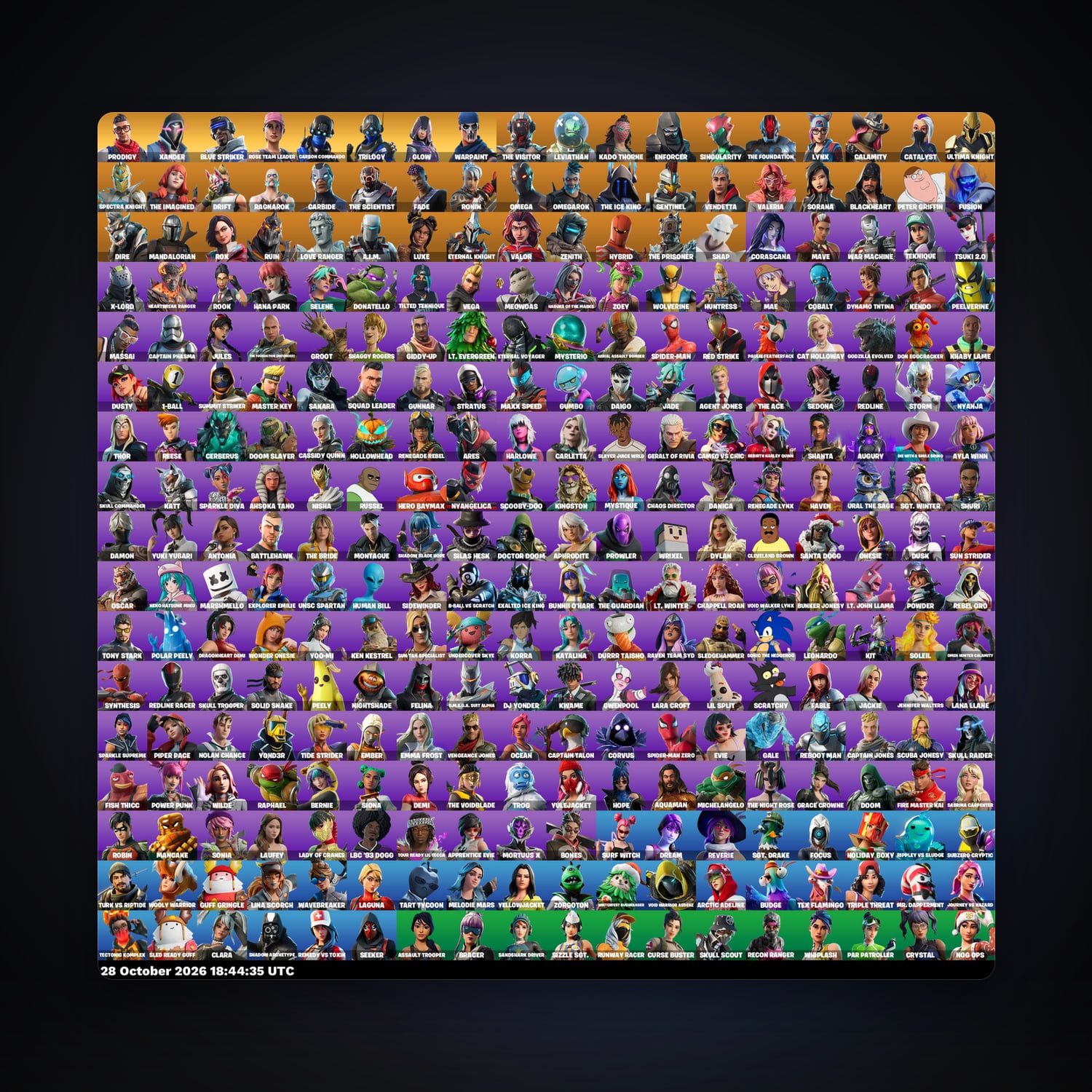 Fortnite account with Glow & Leviathan — 306 skins — 8.7K V-Bucks — lvl 2540 — HabibiAccounts