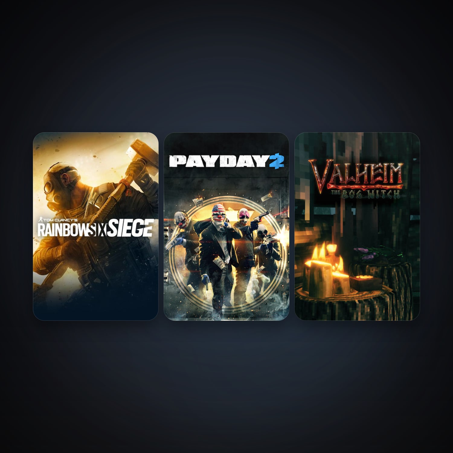 PAYDAY 2 + Tom Clancy's Rainbow Six Siege, 4 games, clean — HabibiAccounts