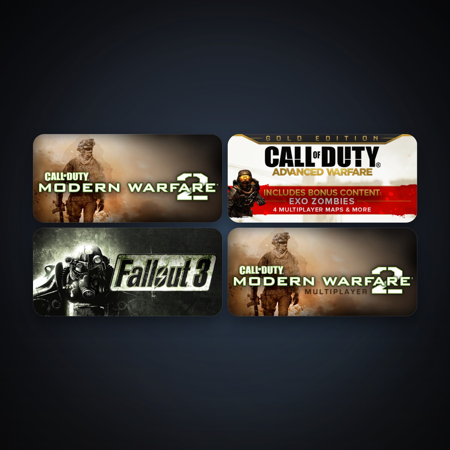 Call of Duty: Modern Warfare 2 (2009) + Call of Duty: Modern Warfare 2 - Multiplayer (2009), 7 games, clean — HabibiAccounts