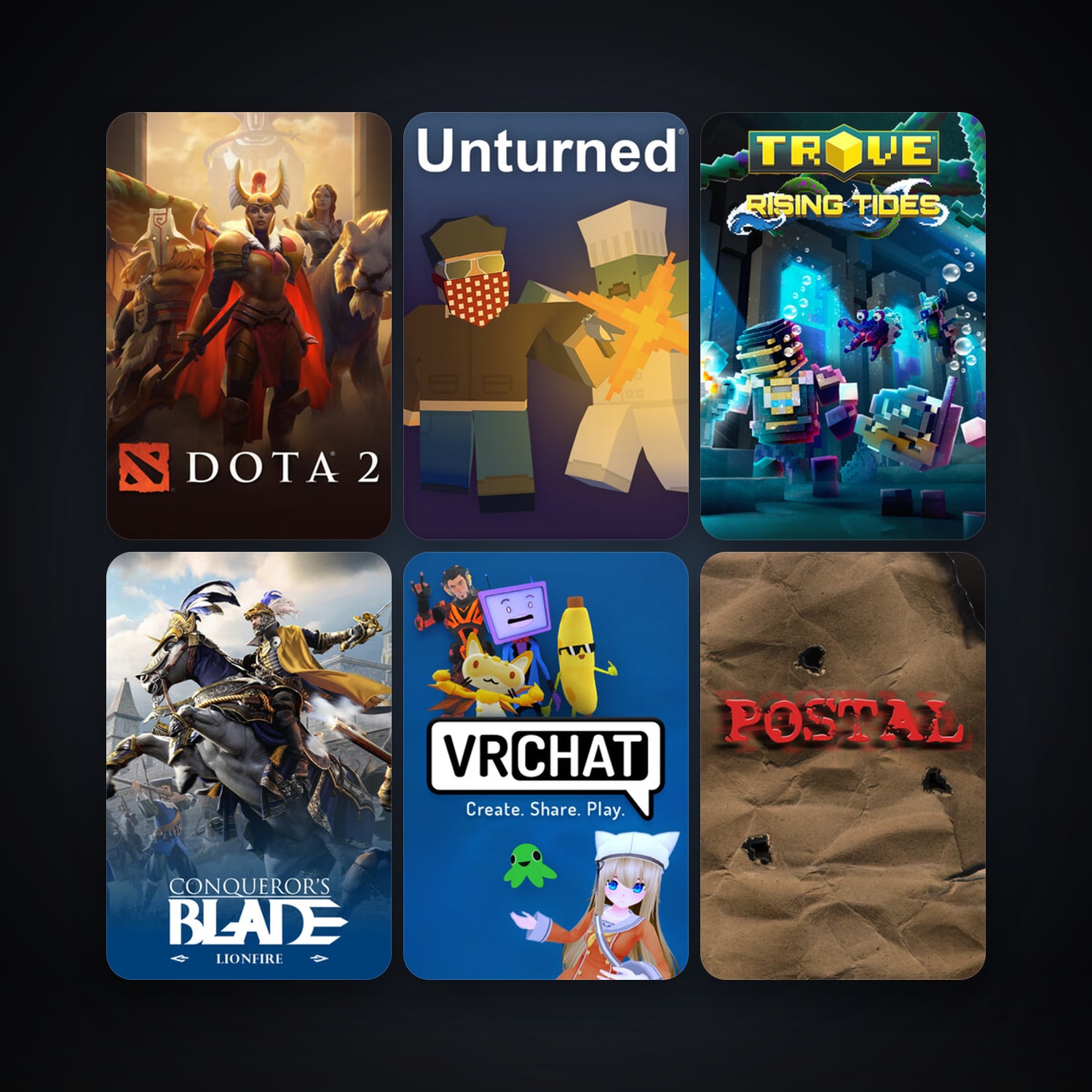 Dota 2 + POSTAL, 12 games, clean — HabibiAccounts