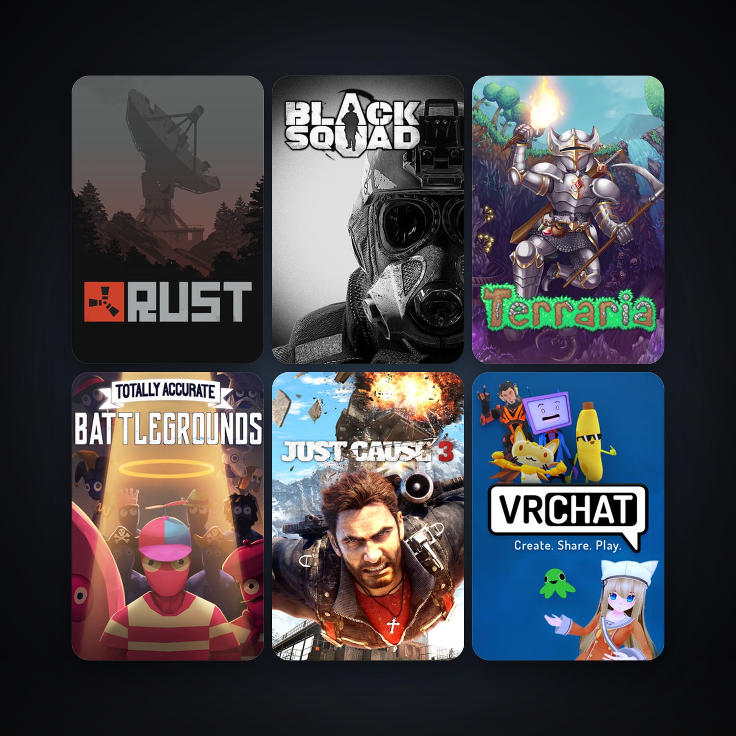 Terraria + Just Cause 3, 13 games, clean — HabibiAccounts