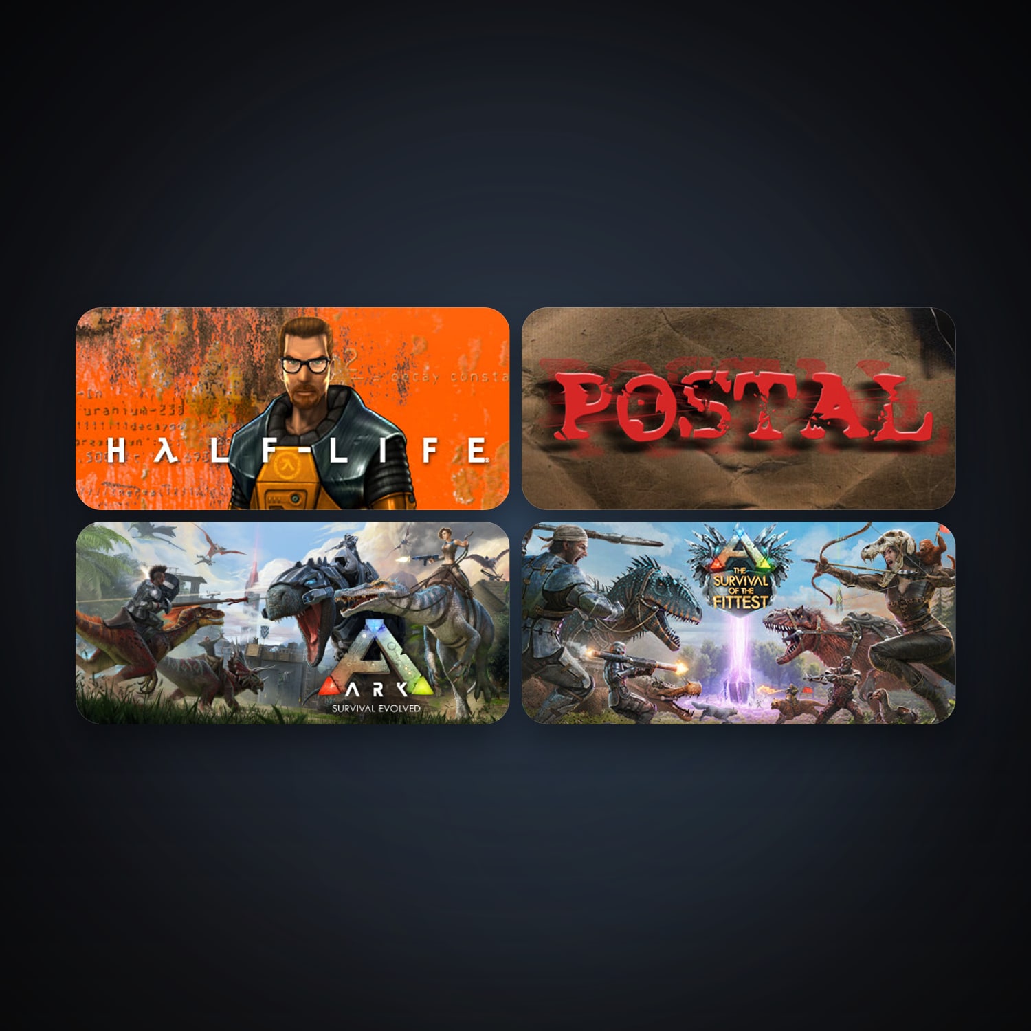 Half-Life + POSTAL, 4 games, clean — HabibiAccounts