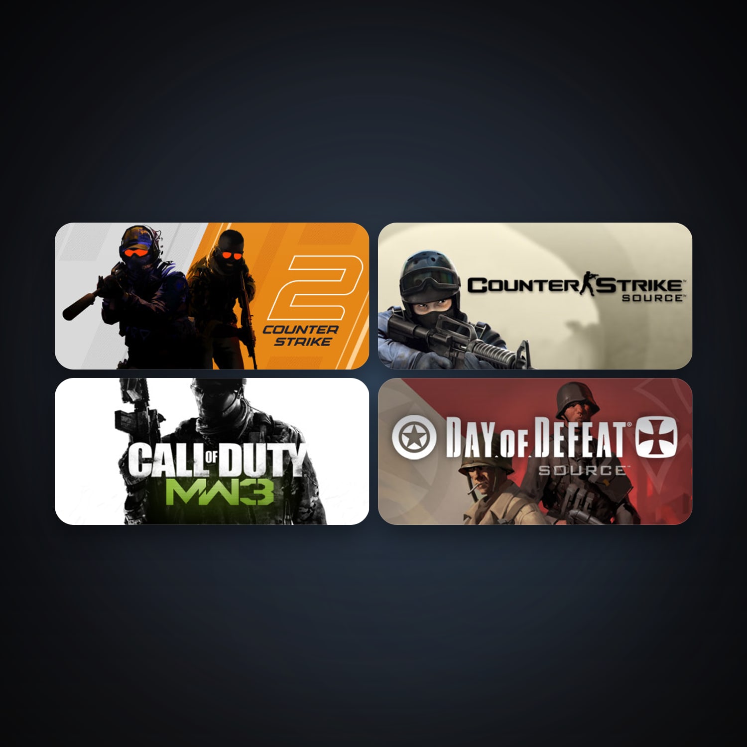 Counter-Strike: Source + Day of Defeat: Source, 6 games, clean — HabibiAccounts