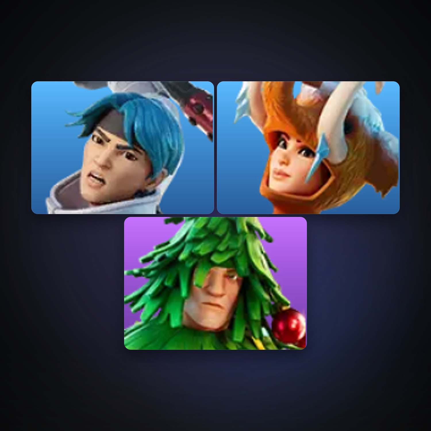 Fortnite locker — 3 skins — 200 V-Bucks — lvl 147 — HabibiAccounts
