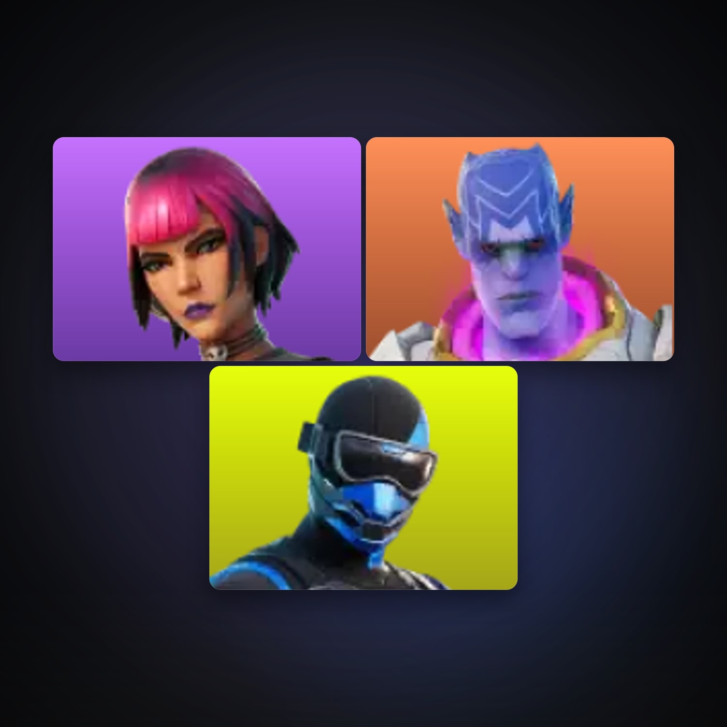 Fortnite locker — 3 skins — lvl 166 — HabibiAccounts