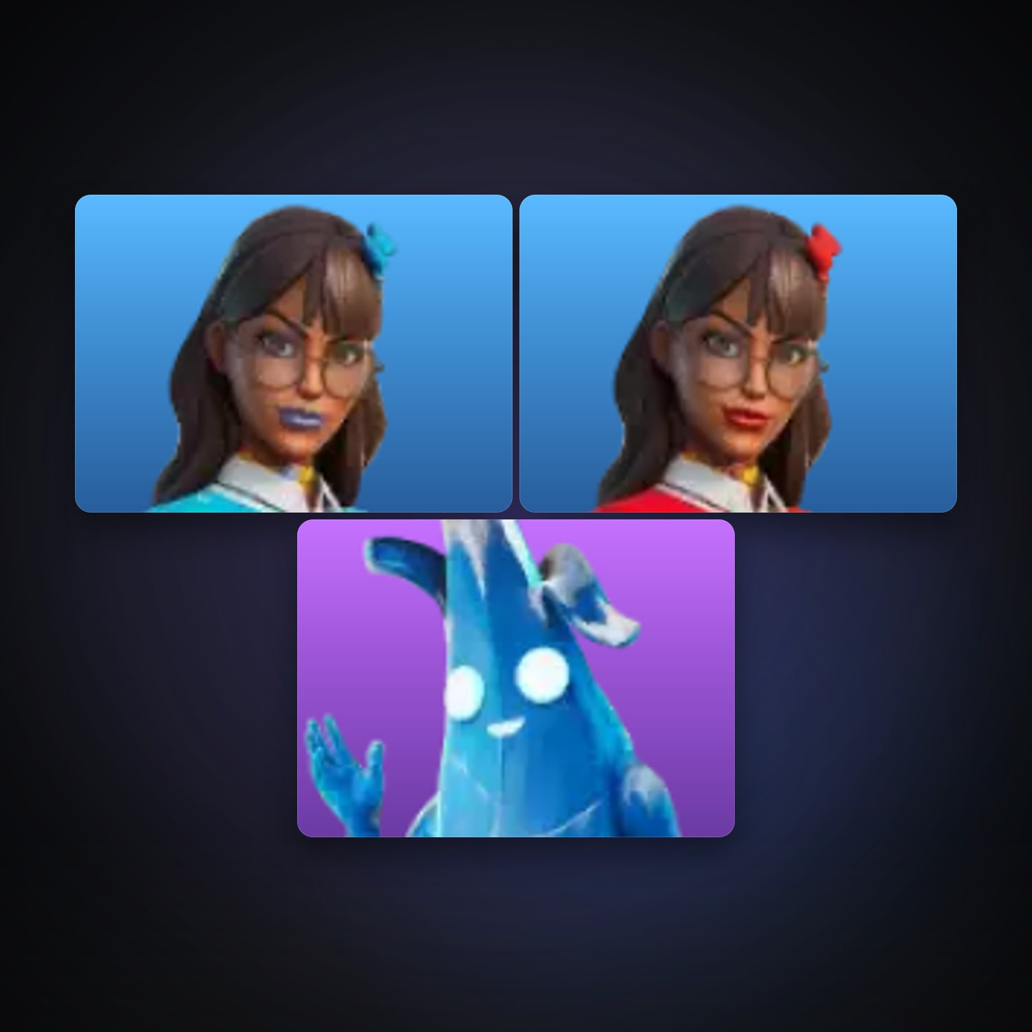 Fortnite locker — 3 skins — 100 V-Bucks — lvl 162 — HabibiAccounts