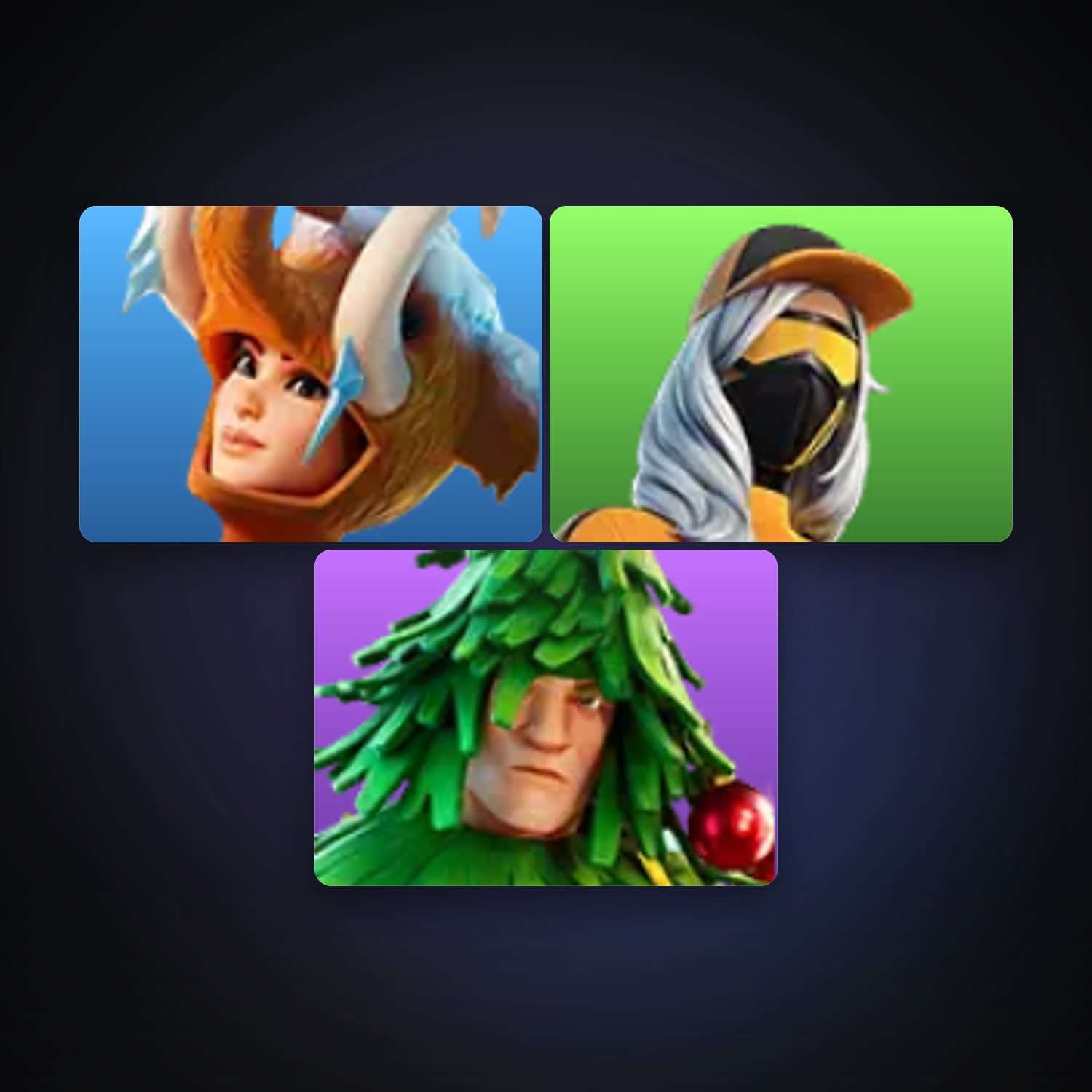 Fortnite locker — 3 skins — 300 V-Bucks — lvl 95 — HabibiAccounts