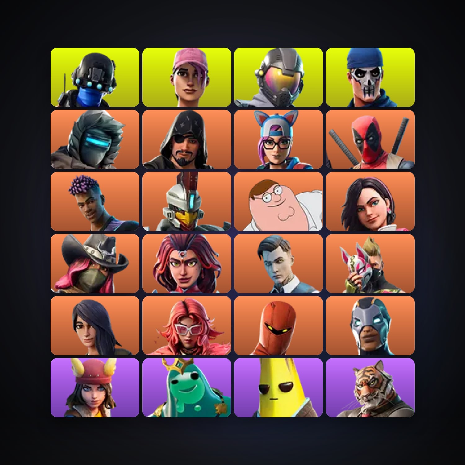 Fortnite locker — 51 skins — 700 V-Bucks — lvl 938 — HabibiAccounts