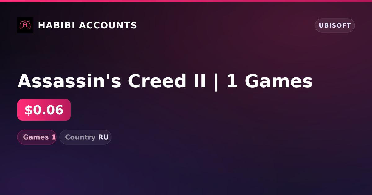 Assassin's Creed II | 1 Games — HabibiAccounts