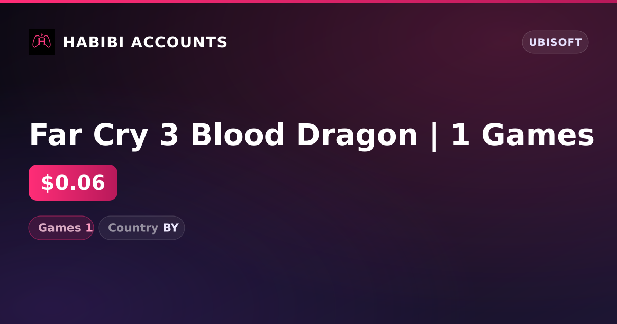 Far Cry 3 Blood Dragon | 1 Games — HabibiAccounts