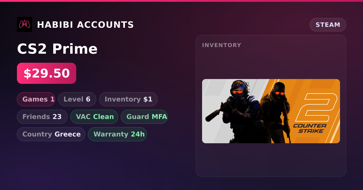 CS2 Prime — HabibiAccounts