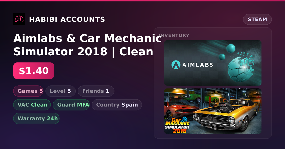 Aimlabs & Car Mechanic Simulator 2018 | Clean
