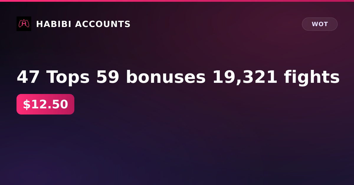 47 Tops 59 bonuses 19,321 fights