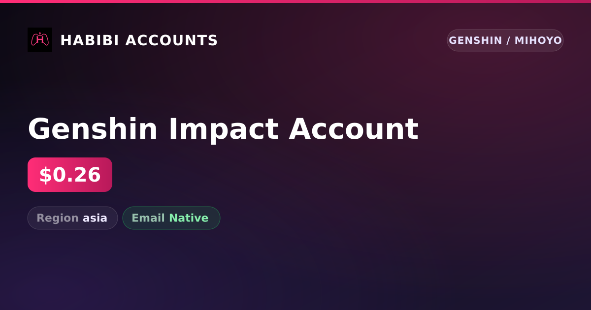 Genshin Impact Account — HabibiAccounts