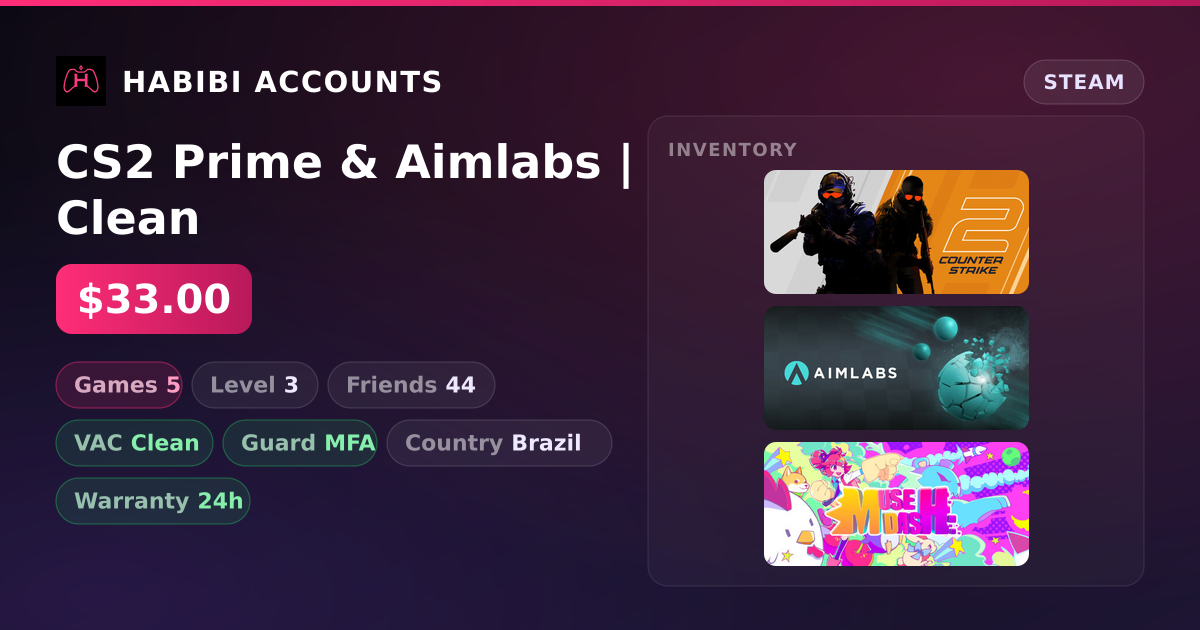 CS2 Prime & Aimlabs | Clean