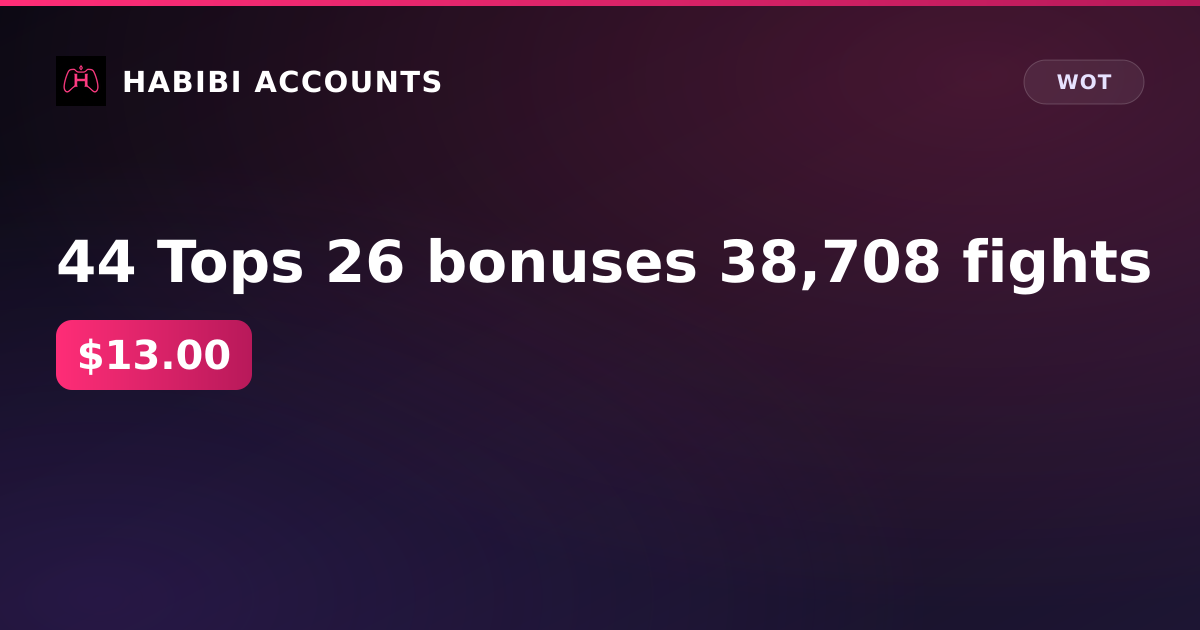 44 Tops 26 bonuses 38,708 fights