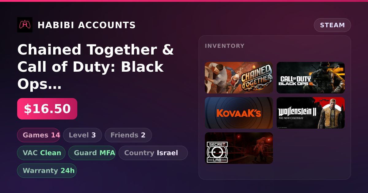 Chained Together & Call of Duty: Black Ops 6 | 14 Games | Clean