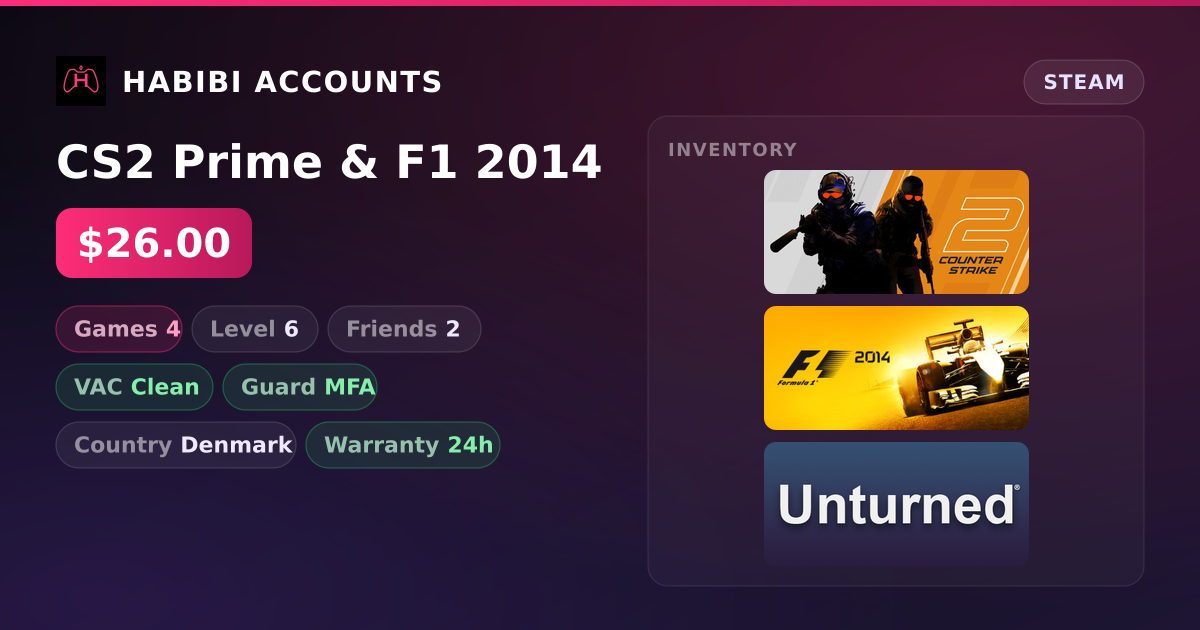 CS2 Prime & F1 2014