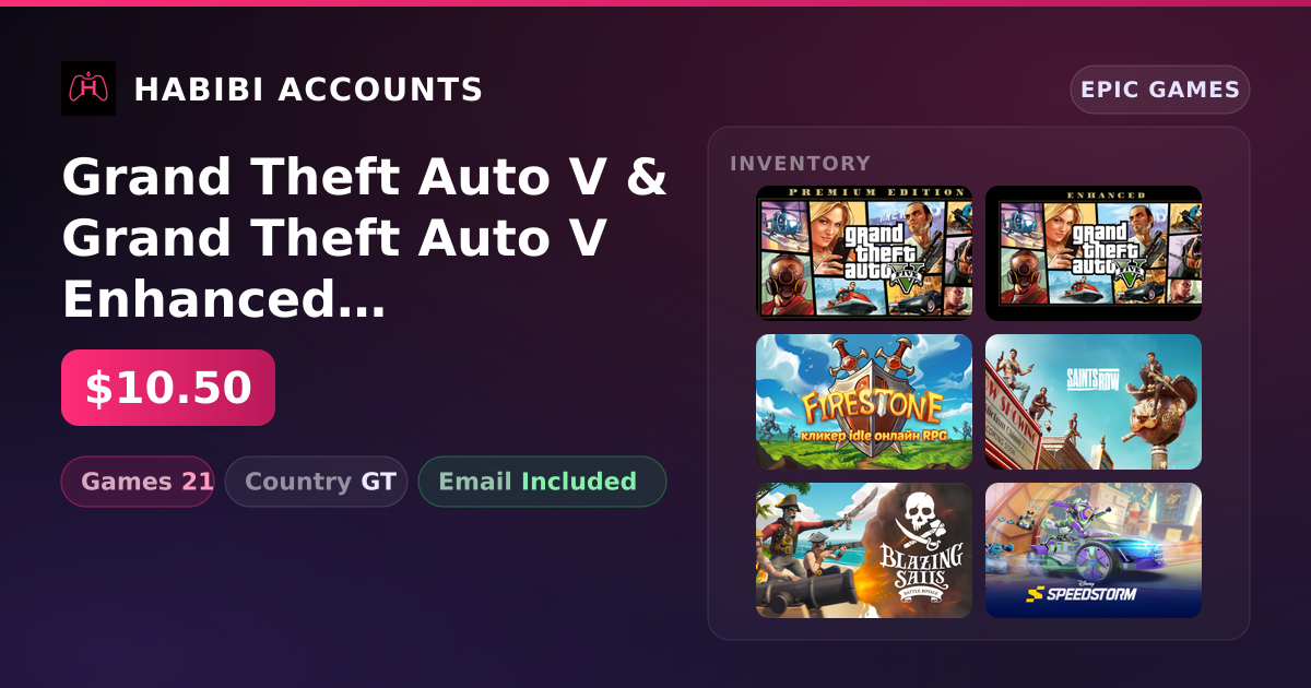 Grand Theft Auto V & Grand Theft Auto V Enhanced | 21 Games