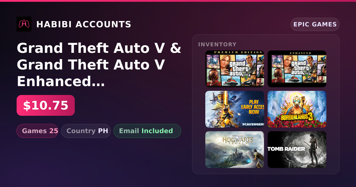 Grand Theft Auto V & Grand Theft Auto V Enhanced | 25 Games