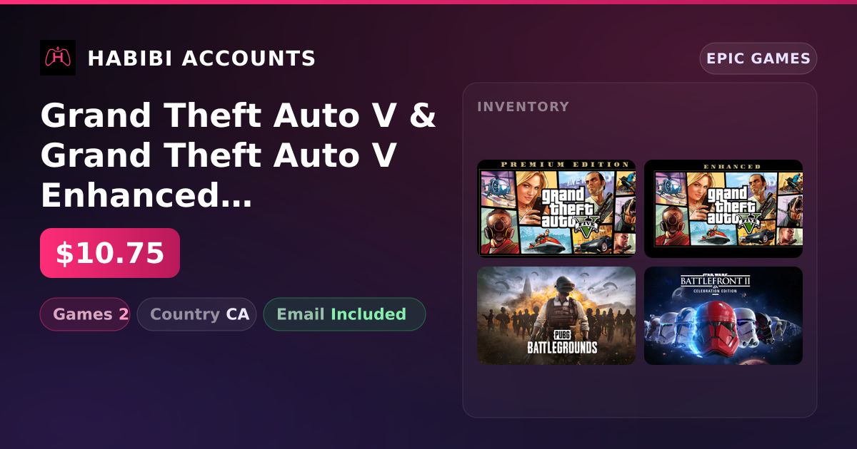 Grand Theft Auto V & Grand Theft Auto V Enhanced | 2 Games