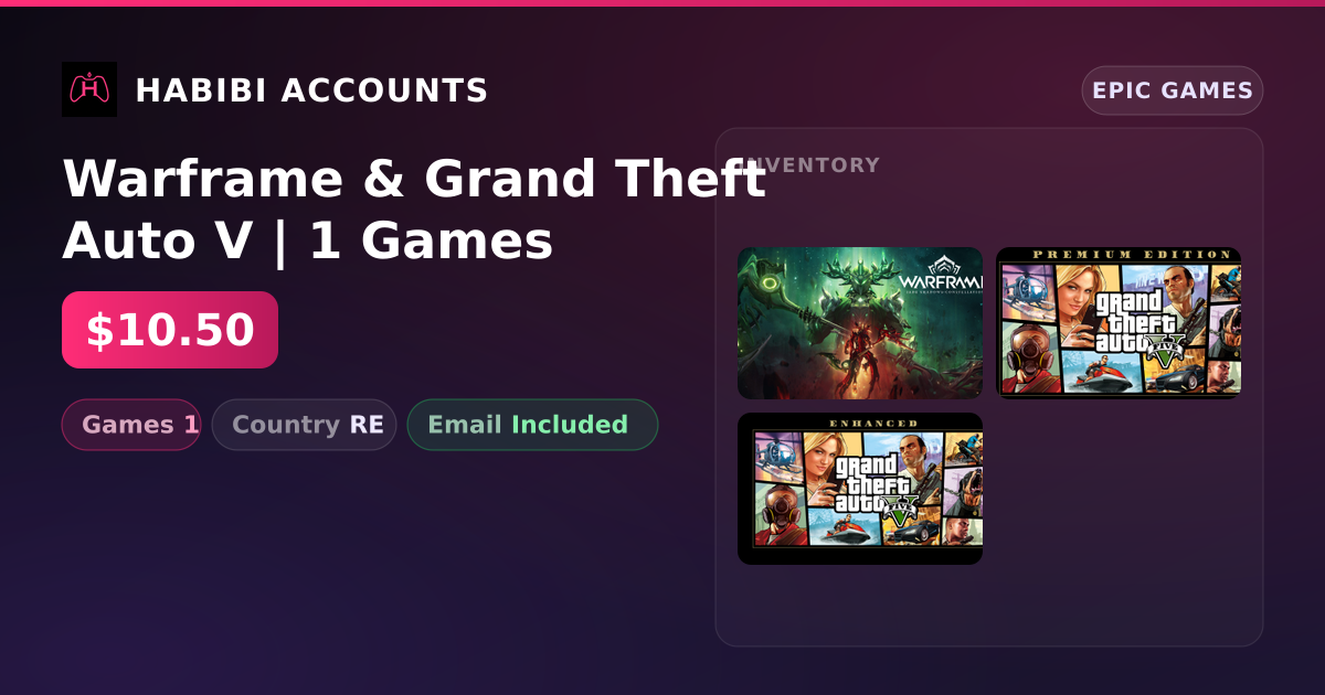 Warframe & Grand Theft Auto V | 1 Games