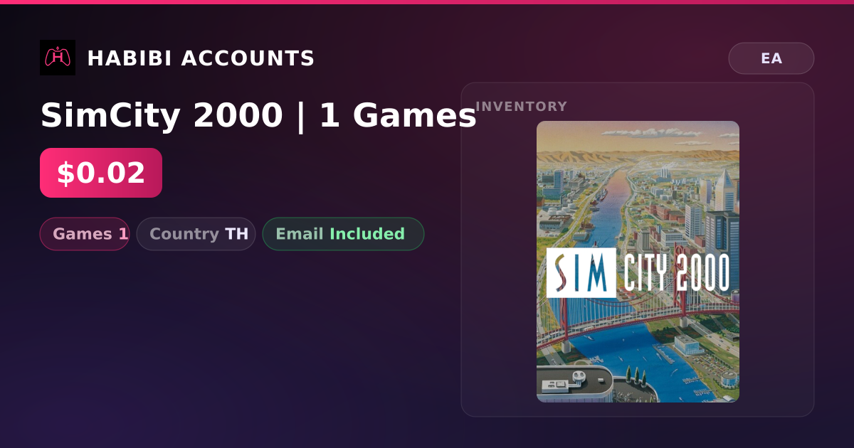 SimCity 2000 | 1 Games — HabibiAccounts