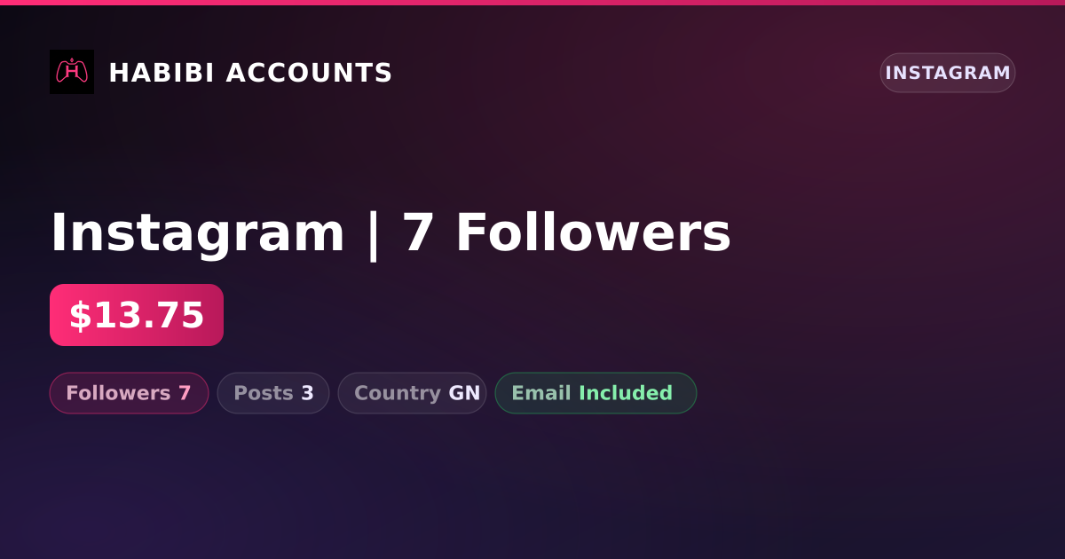 Instagram | 7 Followers