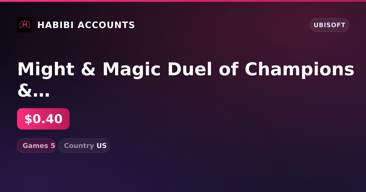 Might & Magic Duel of Champions & Tom Clancy's Splinter Cell Chaos Theory | 5 Games — HabibiAccounts
