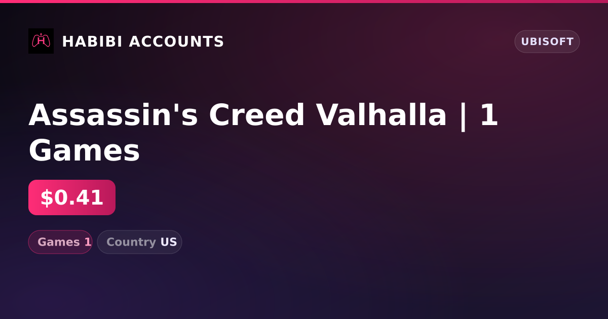Assassin's Creed Valhalla | 1 Games — HabibiAccounts