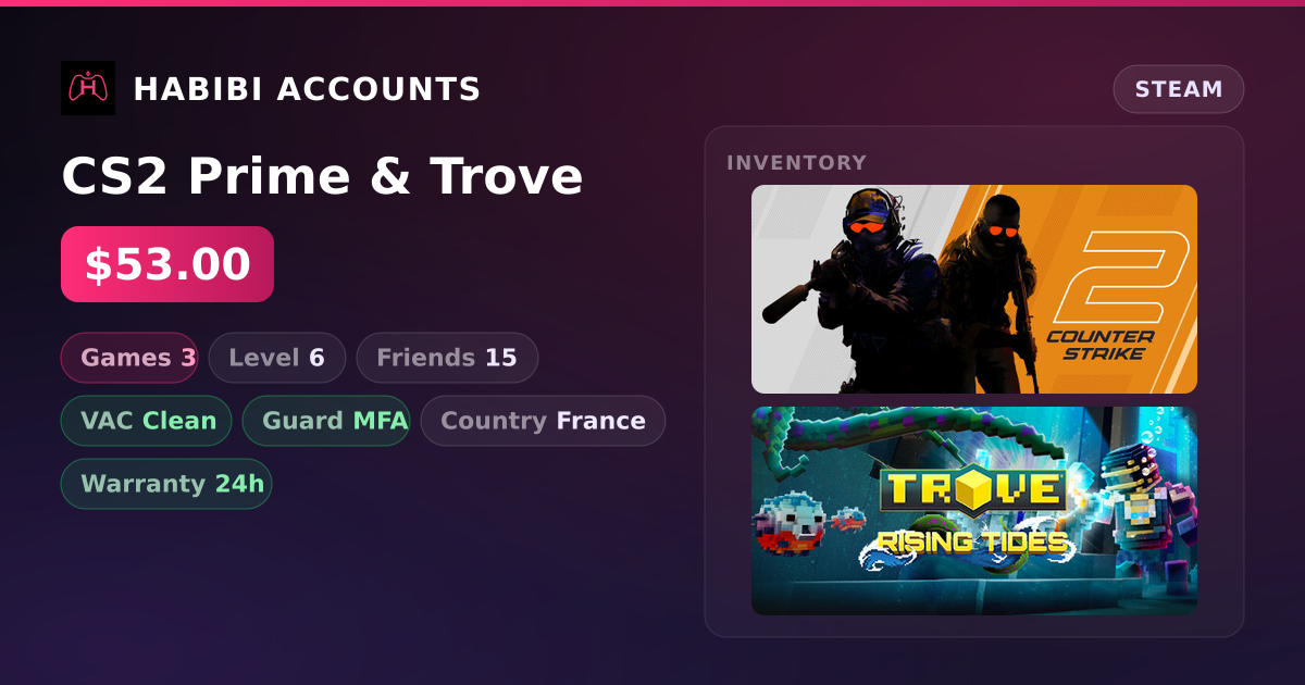 CS2 Prime & Trove