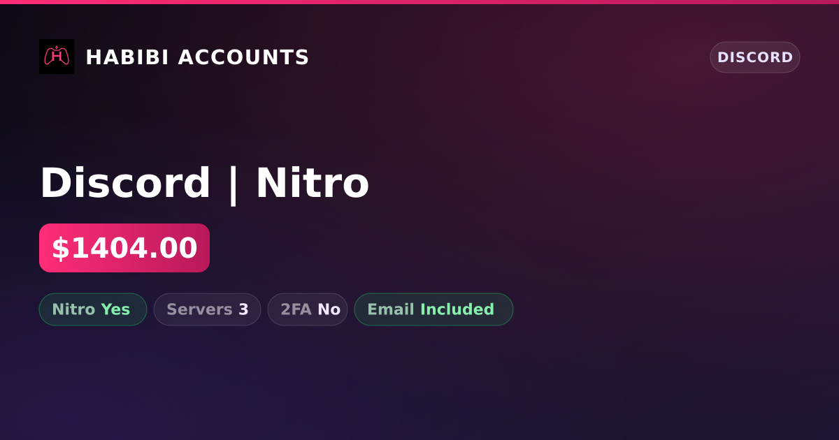 Discord | Nitro — HabibiAccounts