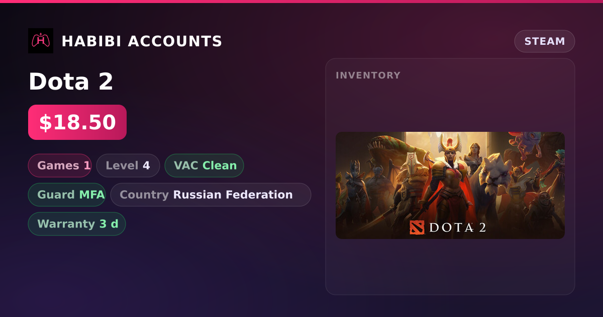 Dota 2 — HabibiAccounts