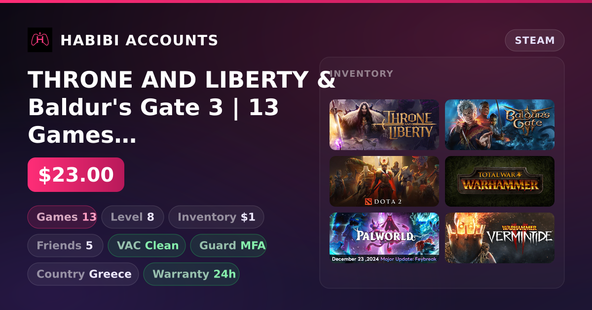 THRONE AND LIBERTY & Baldur's Gate 3 | 13 Games | Clean