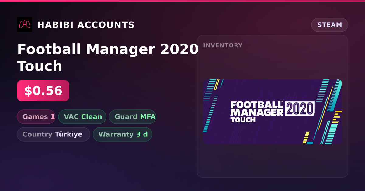 Football Manager 2020 Touch — HabibiAccounts