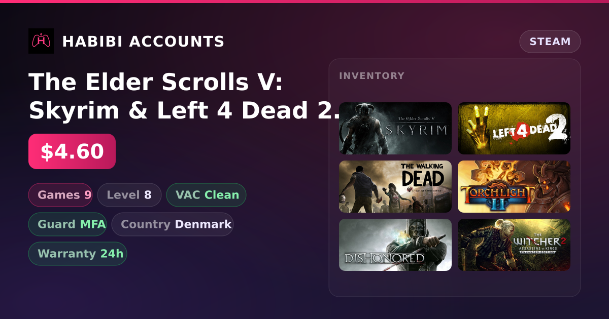 The Elder Scrolls V: Skyrim & Left 4 Dead 2 | Clean