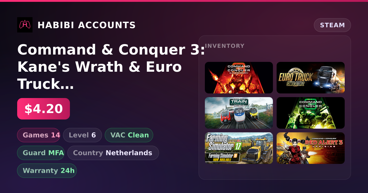 Command & Conquer 3: Kane's Wrath & Euro Truck Simulator 2 | 14 Games | Clean