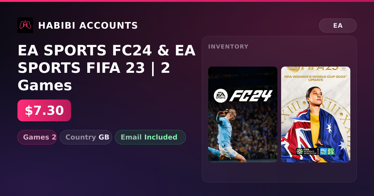 EA SPORTS FC24 & EA SPORTS FIFA 23 | 2 Games — HabibiAccounts