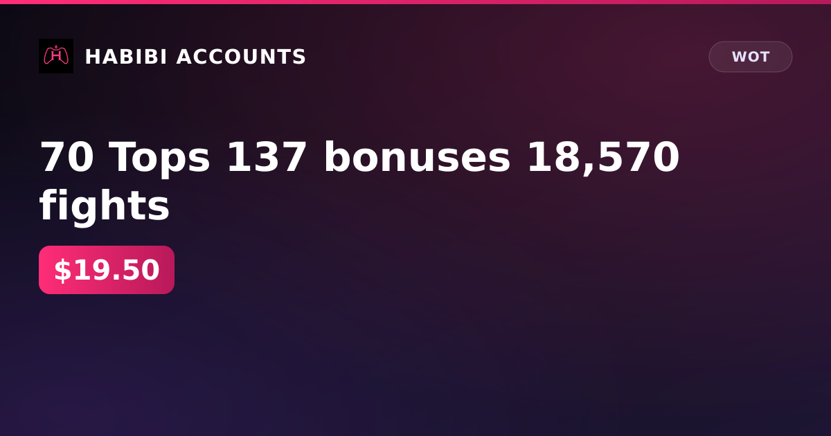 70 Tops 137 bonuses 18,570 fights