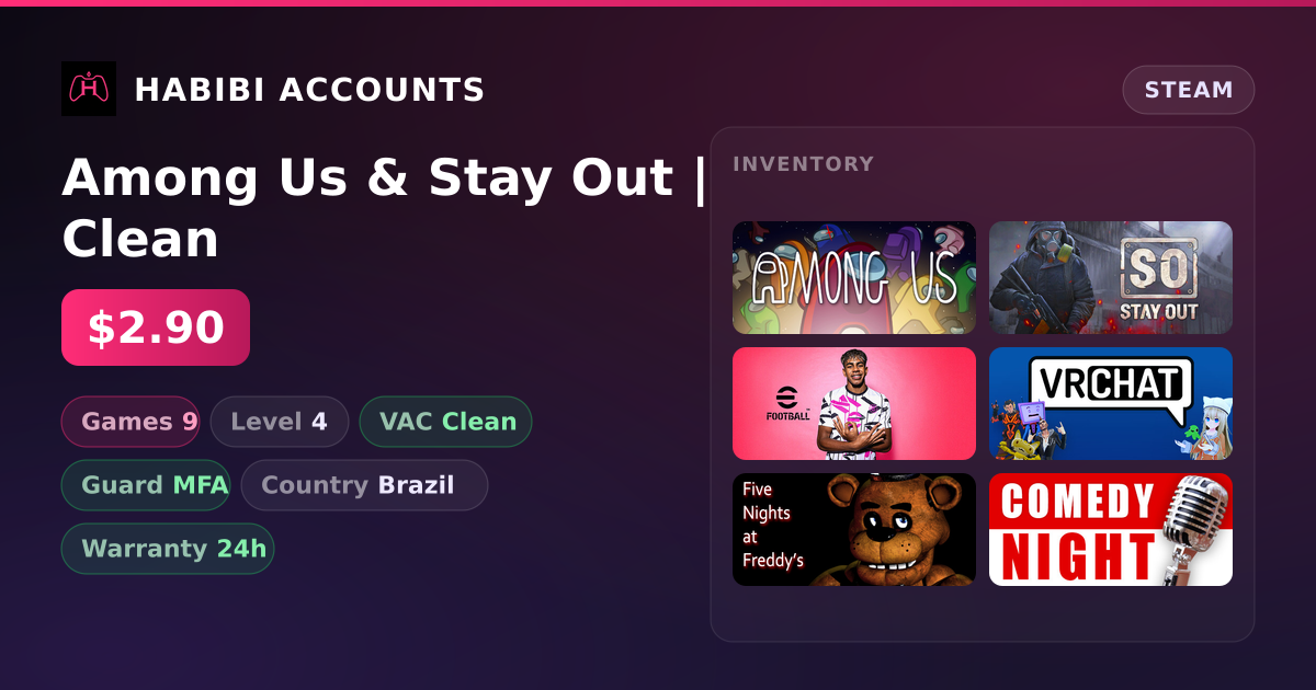 Among Us & Stay Out | Clean — HabibiAccounts