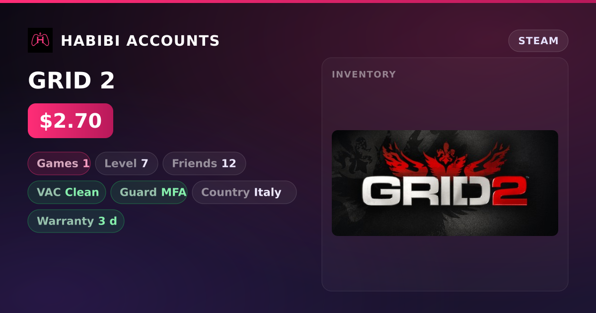 GRID 2 — HabibiAccounts