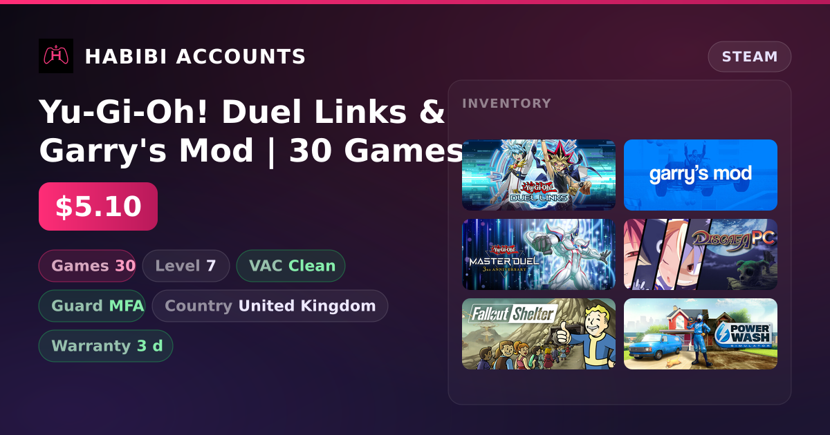 Yu-Gi-Oh! Duel Links & Garry's Mod | 30 Games | Clean
