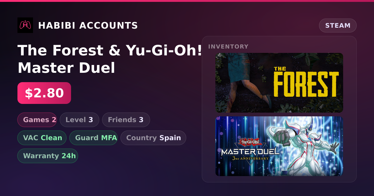 The Forest & Yu-Gi-Oh! Master Duel — HabibiAccounts