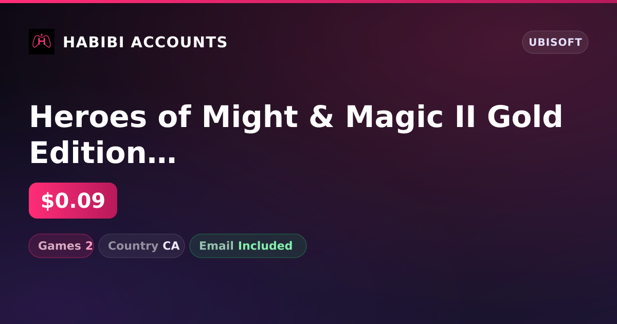 Heroes of Might & Magic II Gold Edition & WATCH_DOGS 2 | 2 Games — HabibiAccounts